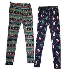 Just one Festive Patterned Women's Leggings - Set of 2